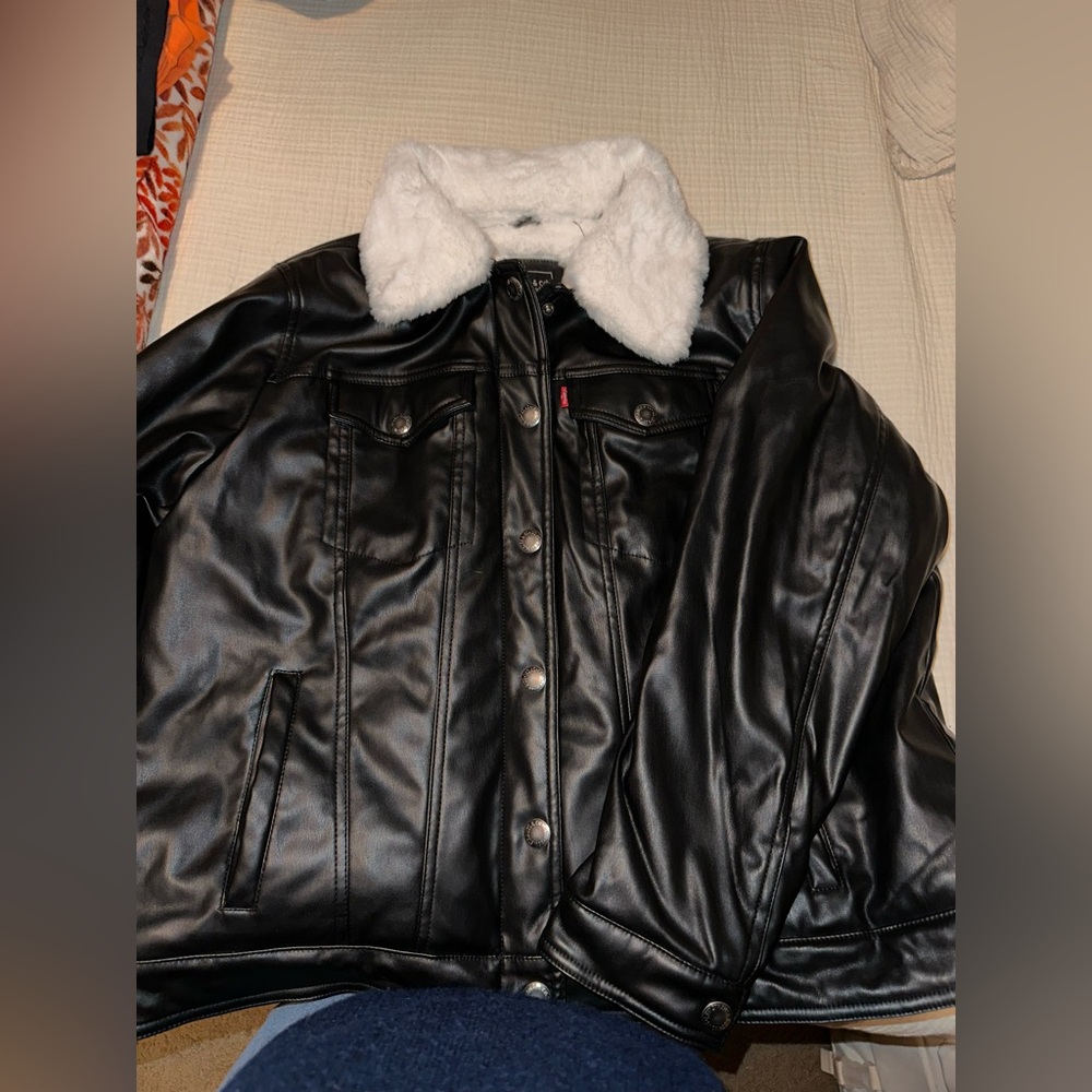 Levi’s Faux Leather Jacket with Fur